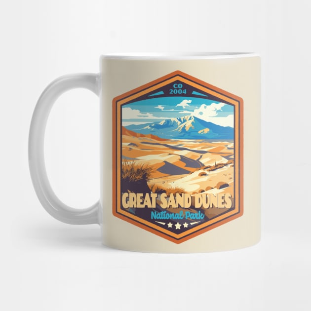 Great Sand Dunes  National Park Vintage WPA Style National Parks Art by GIANTSTEPDESIGN